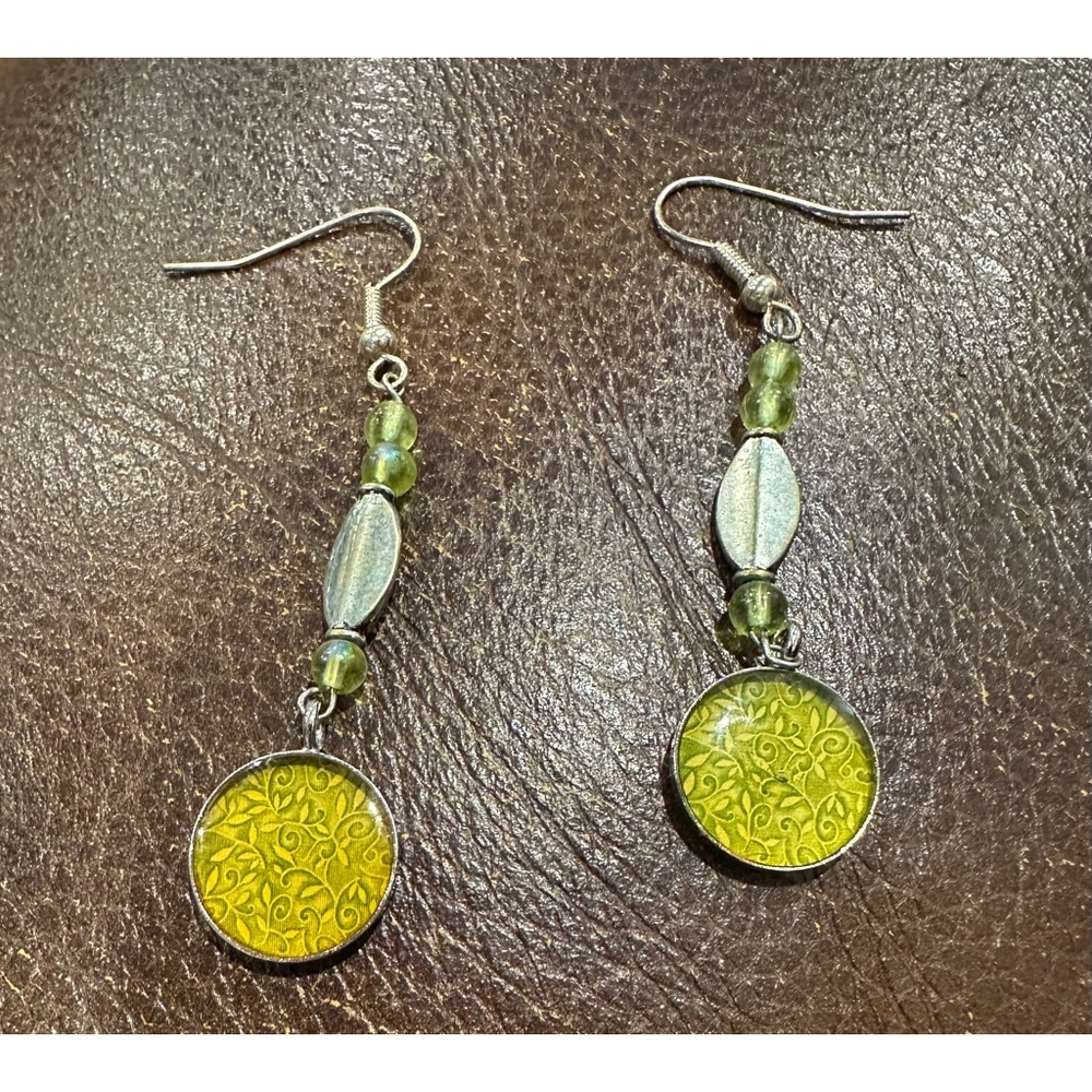 Women's Green Dangle Earrings